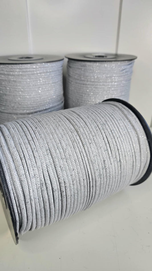 NR 11s Light grey-Silver 4mm hekle/makrame tråd