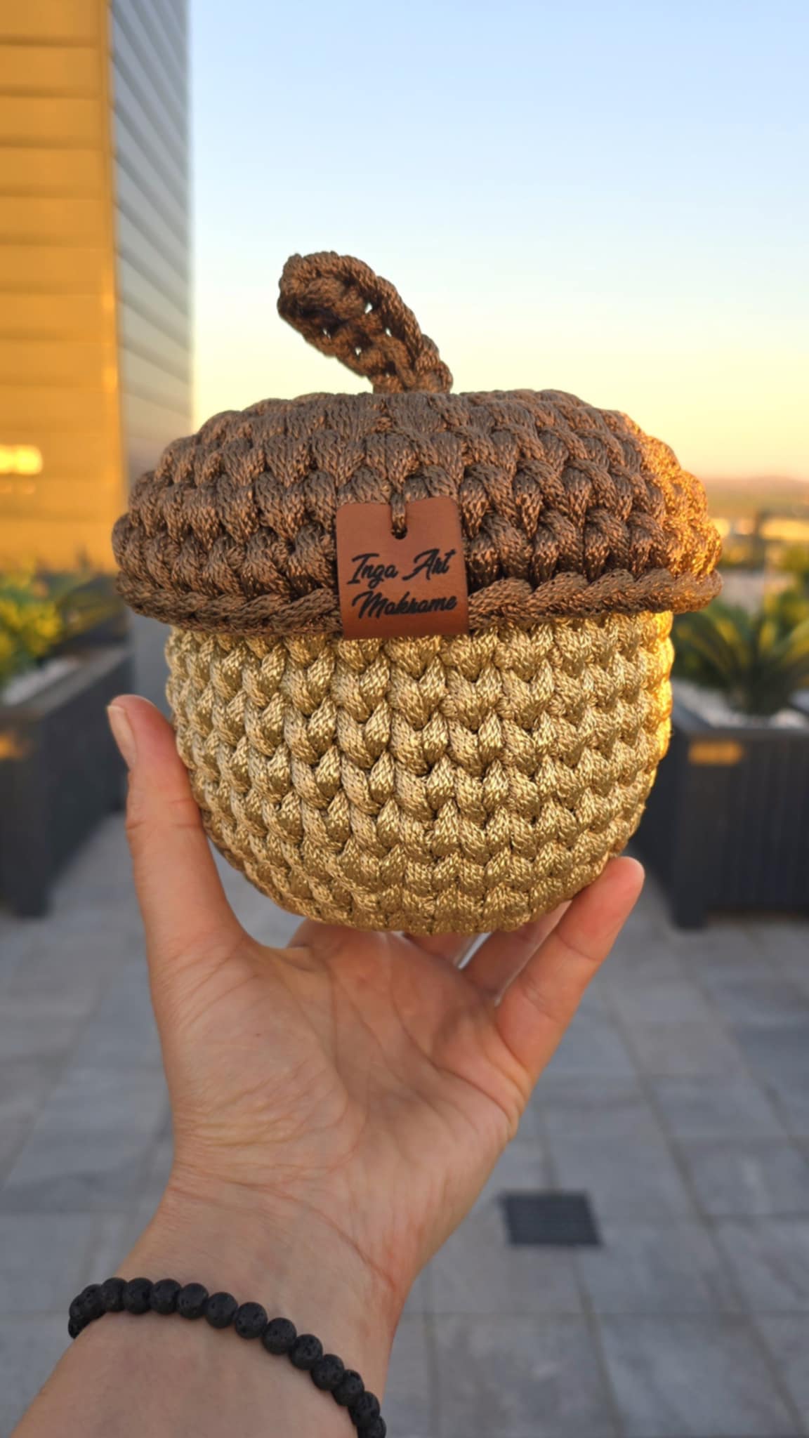 NR 44 Gold 6mm hekle/makrame tråd