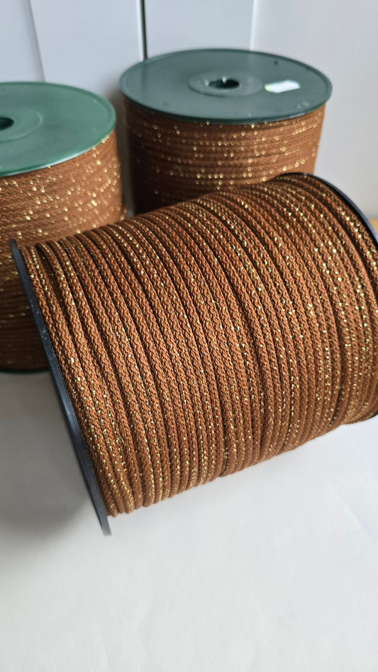 NR 66a Cinnamon-Gold 6mm hekle/makrame tråd