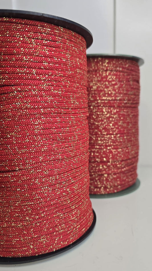 NR 26a Red-Gold 4mm hekle/makrame tråd