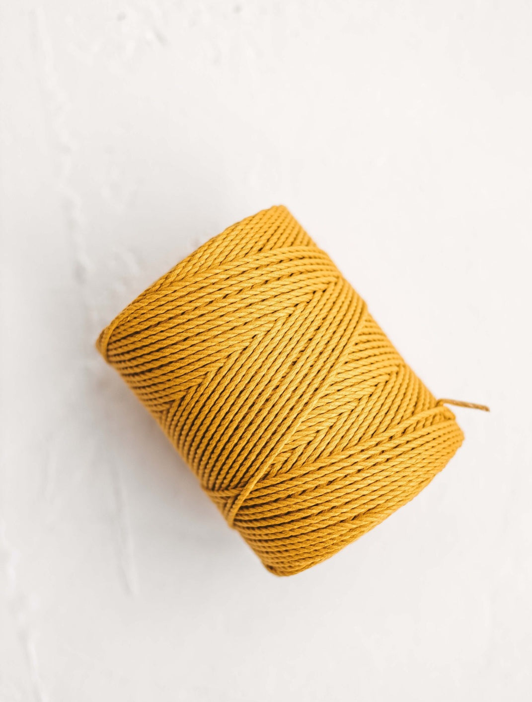 Bomullstråd 3mm 3ply Sennep 170m