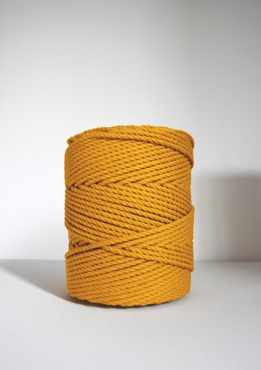 Bomullstråd 3mm 3ply Sennep 170m
