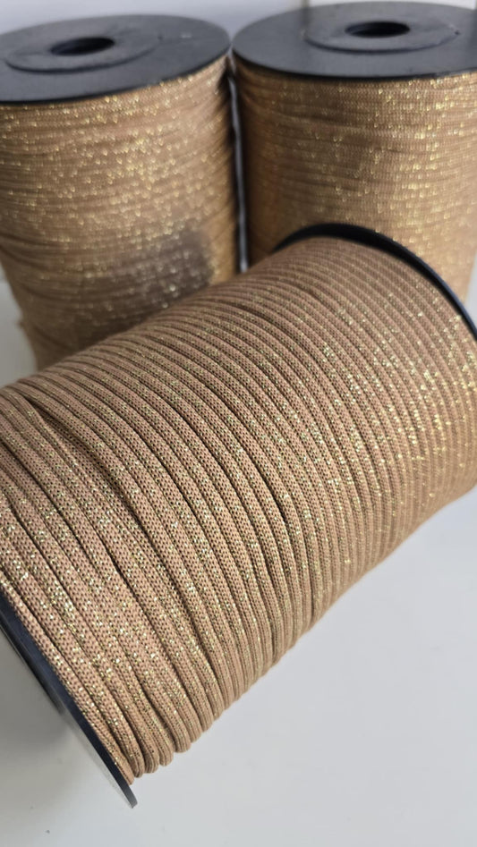 NR 5a Caramel-Gold 4mm hekle/makrame tråd