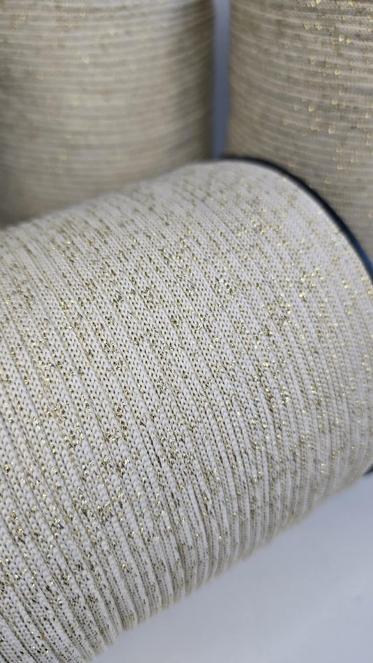 NR 3a Cream-Gold 4mm hekle/makrame tråd