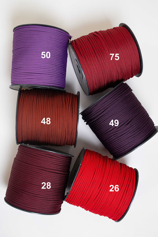 NR 28 Burgundy 6mm hekle/makrame tråd